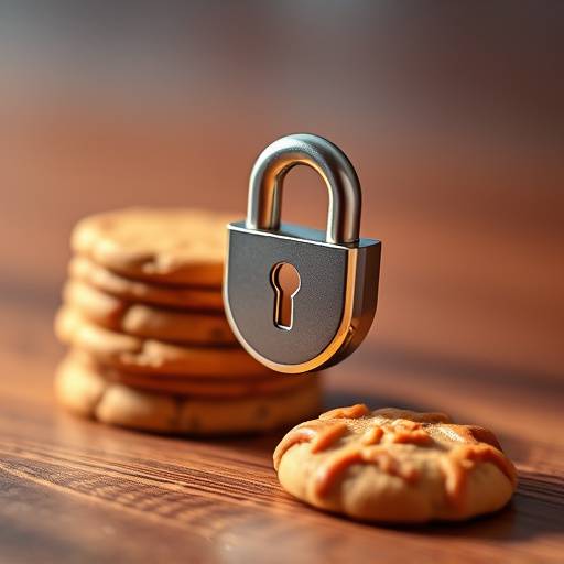 A banner image depicting cookies and a privacy lock, symbolizing online data security.